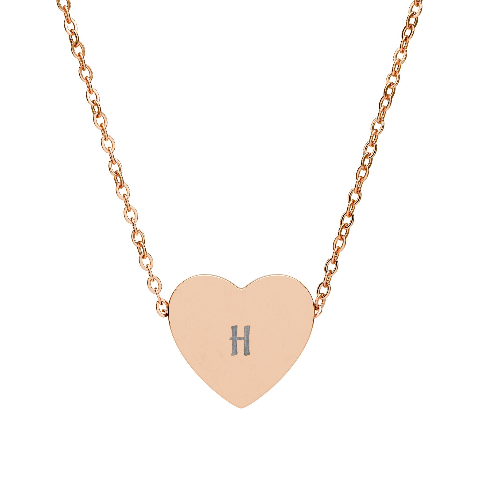 Heart Necklace (Engraving -H)